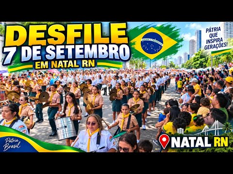 Multidão Acompanha o Desfile de 7 de Setembro em Natal RN