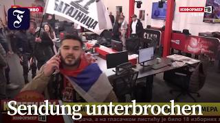Serbien: Demonstranten stürmen TV-Redaktion
