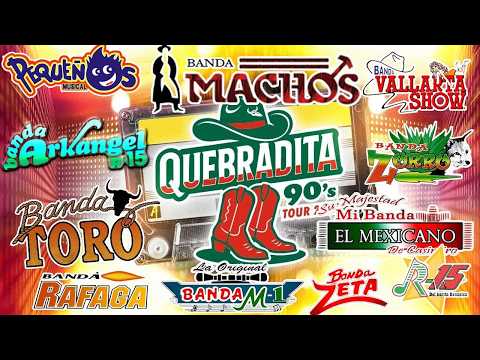 QUEBRADITA 90'S INOLVIDABLES | Banda Machos, El Mexicano , Toro , Zeta , M1...y Más