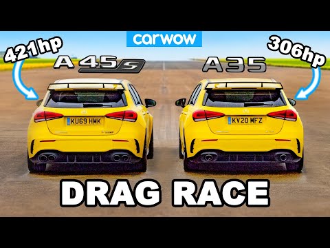 AMG A45 S v AMG A35 - DRAG RACE *worth the extra £12K?*