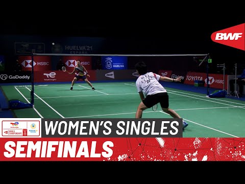 TotalEnergies BWF World Championships 2021 | Tai Tzu Ying (TPE) [1] vs He Bing Jiao (CHN) [8] | SF