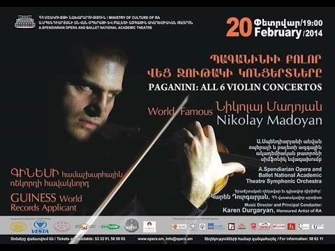 HISTORICAL CONCERT! Niccolo Paganini's 6 VIOLIN CONCERTOS in one evening from memory!
