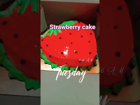 Strawberry flavour cake in 🍓 shape easy way by Rutuja's kitchen Recipe...