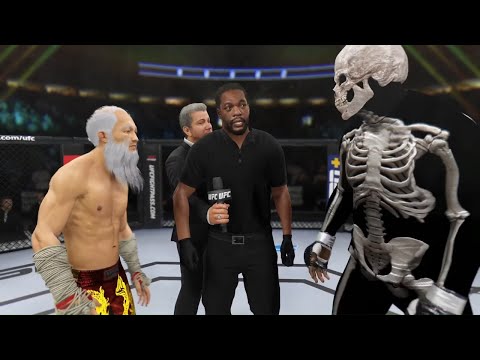 Old Bruce Lee vs. Skeleton - EA Sports UFC 4