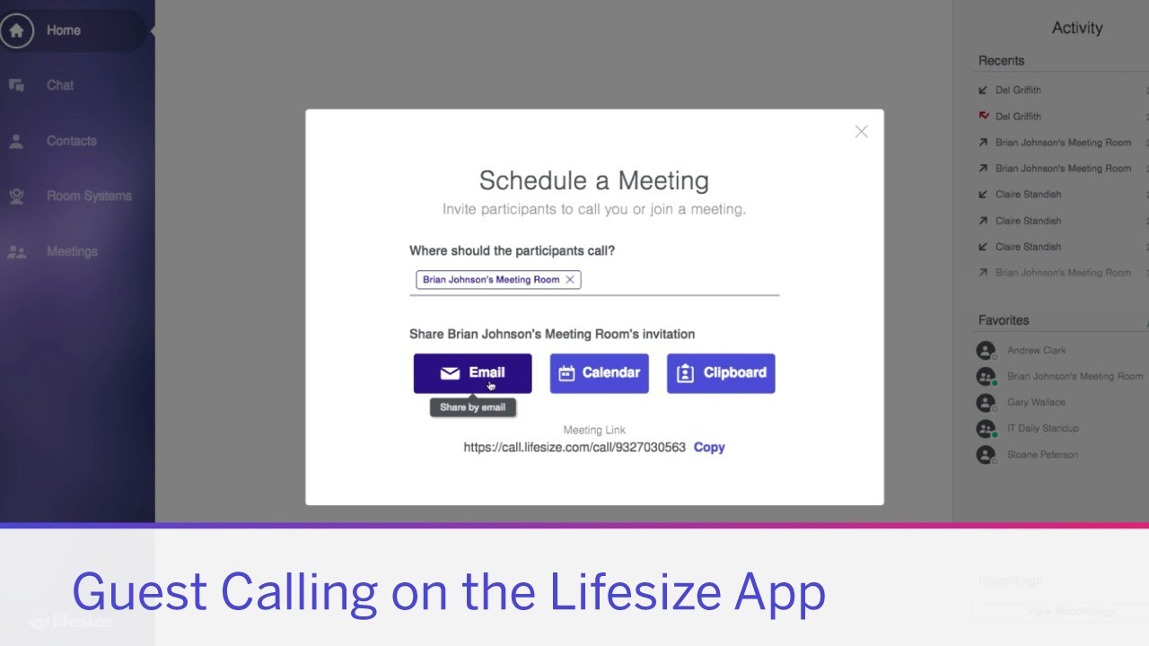 Guest Calling on the Lifesize App