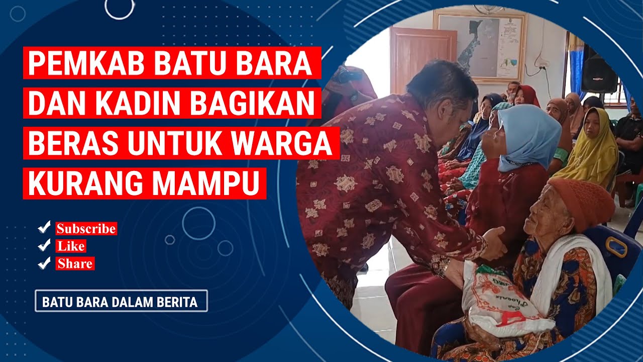PEMKAB BATUBARA DAN KADIN BAGIKAN BERAS UNTUK WARGA KURANG MAMPU