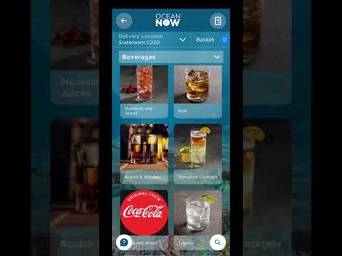 Princess cruises full drinks menu on the app. Sky Princess