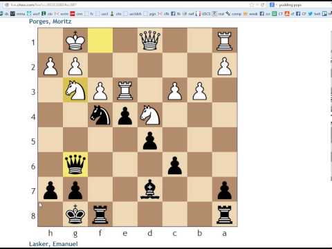 Key Moments in Chess History #114: Nuremberg 1896 - Porges vs Lasker