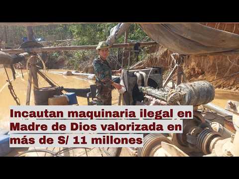 🚨 Incautan maquinaria de minería ilegal valorizada en más de S/ 11 millones