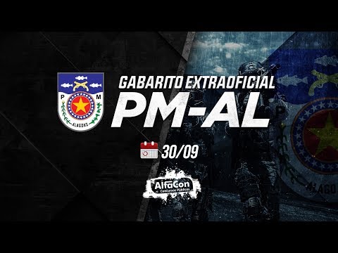 Gabarito Extraoficial - PM AL - AO VIVO - Correção de prova de Soldado - Alfacon