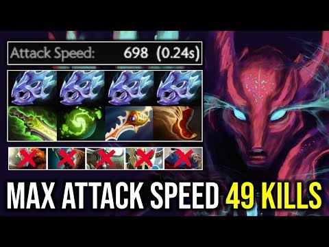 MAX ATTACK SPEED..!! 4x Moon shard 698 Attack Speed 49 Kills Spectre 7.21c | Dota 2