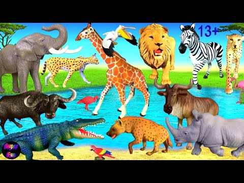 Animals Lion Cheetah Elephant Rhino Zebra Giraffe Crocodile Wildebeest Serval Hyena 13+