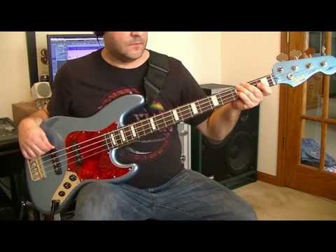 Foo Fighters - Let It Die Bass Cover w/Squier James Johnston Jazz Bass
