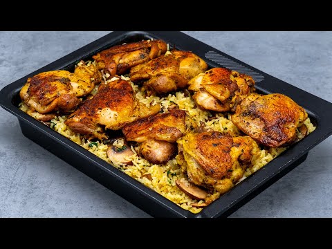 The tastiest chicken with rice in the oven. Bookmark this recipe!