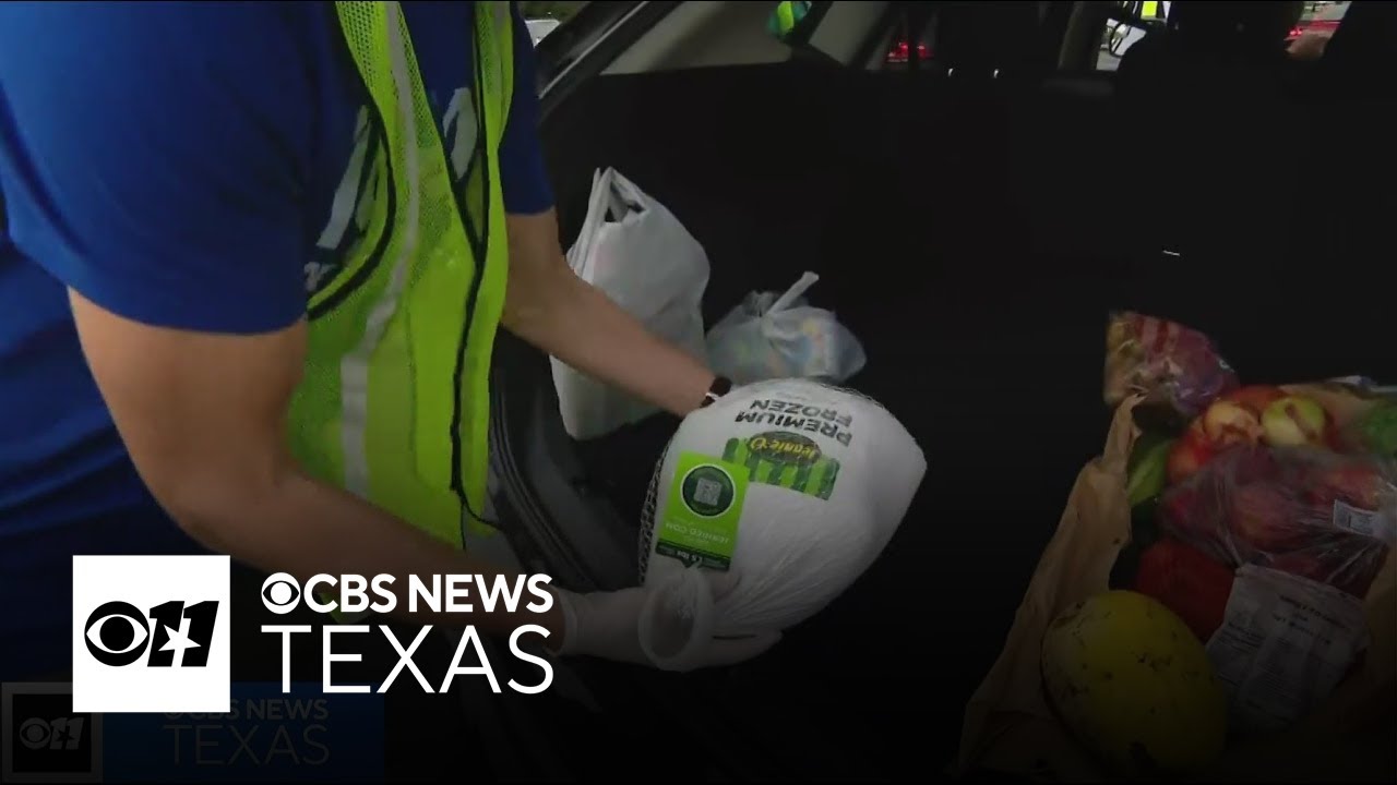 Tarrant Area Food Bank hands out thousands of Thanksgiving meals at AT&T Stadium mobile food drive