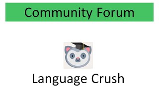 LanguageCrush Community Forums