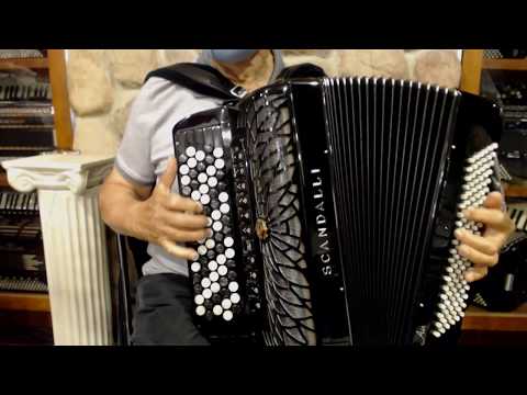 SCANAIRICHBK - Black Scandalli Air IC Chromatic Button Accordion C LMMH 77 120 $5499
