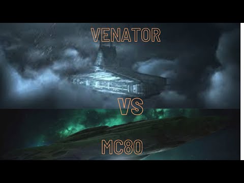 Venator vs MC80 cruiser Star Wars Empire At War