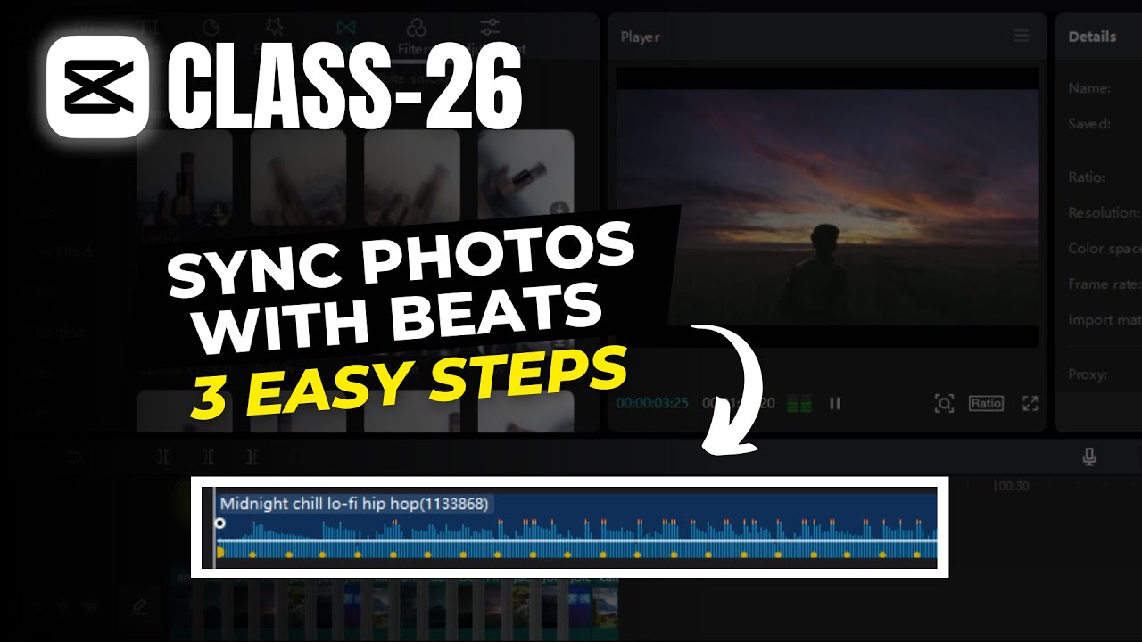 How to Use Auto Beat Feature in CapCut PC | Beat Sync Video Editing | Capcut Tutorials Ep. 26 |