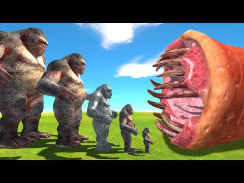 5 LEVELS OF GORO vs GIANT BLADE WORM and GIANT INVERTEBRATE - Animal Revolt Battle Simulator