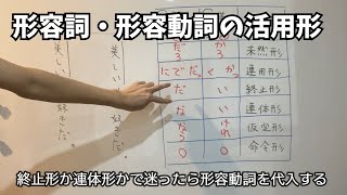 形容詞・形容動詞の活用形【中2国語】