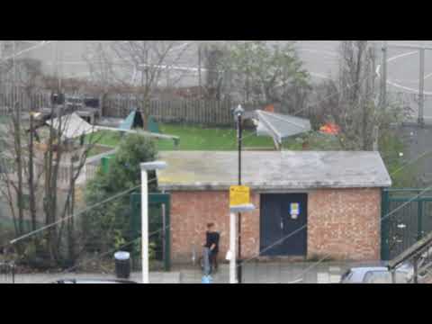 New Orleans 2nd line-style brass band leading a funeral cortège on Berger Road, Homerton, Hackney