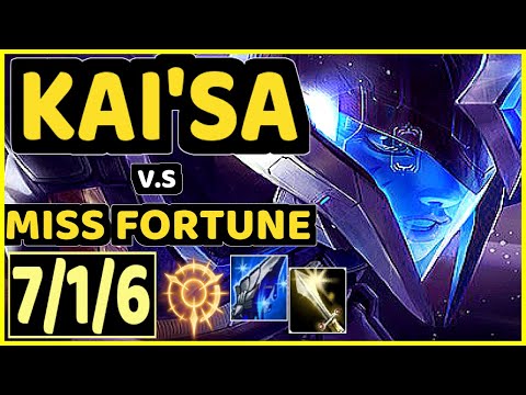 RAYDERE (KAI'SA) vs MISS FORTUNE - 7/1/6 KDA BOTTOM ADC GAMEPLAY - OC Ranked PLATINUM