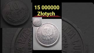 15 000000 milionów za kilogram aluminium, 10 groszy 1973 rok bez znaku mennicy #10groszy #1973