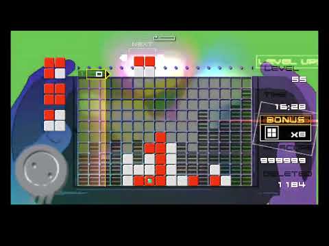 Lumines puzzle fusion: Getting 999999 score on challenge mode (Actual PSP gameplay)