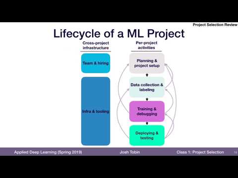 Applied Deep Learning Fellowship Overview and Project Selection with Josh Tobin (2019)