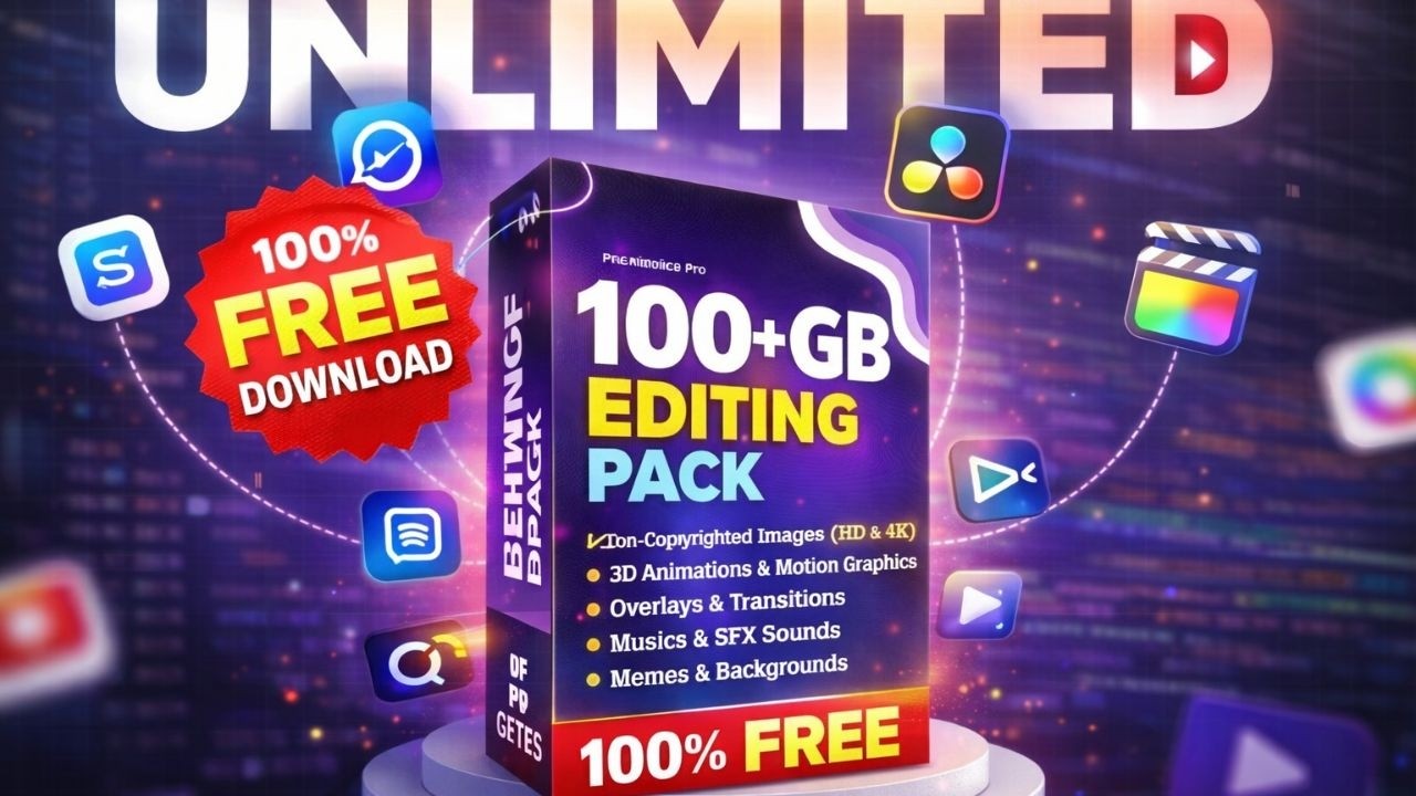 🔥Download 100GB+ Ultimate Editing Pack for FREE (2026) 🛑100GB+ Editing Assets