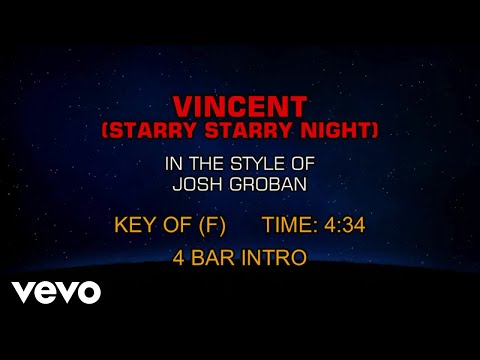 Josh Groban - Vincent (Starry Starry Night) (Karaoke)