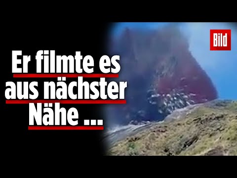 Wanderer filmte Ausbruch vom Stromboli, bei dem sein Freund starb