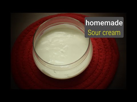 How to make sour cream/2 ingredients sour cream recipe/home-made sour cream