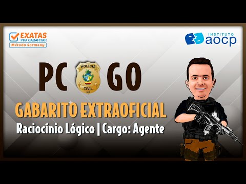 PC GO | GABARITO EXTRAOFICIAL - RACIOCÍNIO LÓGICO