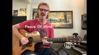 Peace of Mind Guitar Lesson - Boston - Intro Riff, Verse, Chorus, Bridge - Tutorial