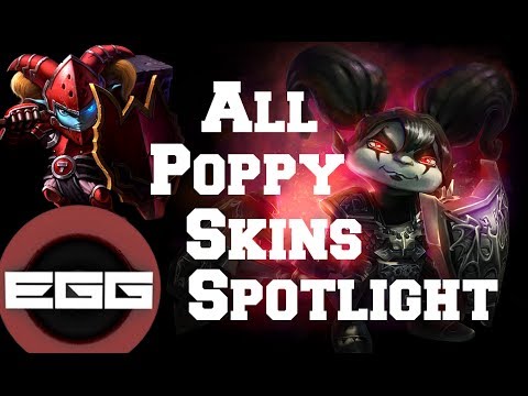 All Poppy Skins Spotlight - League of Legends Skin Review [HD]