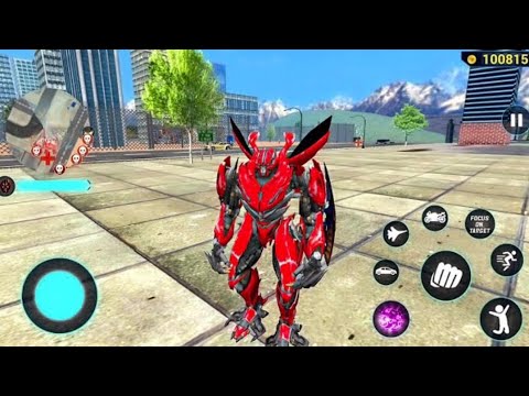 Red Mirage Multiple Transformation Jet Robot Car Game 2020  - Android Gameplay