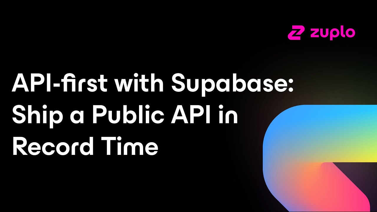API-first with Supabase? Ship a public API for developers