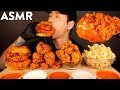 ASMR MUKBANG SPICY CHICKEN WINGS CHICKEN SANDWICH POPCORN CHICKEN MAC No Talking
