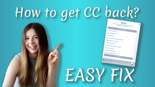 How to get your CC back after an update in the Sims 4?