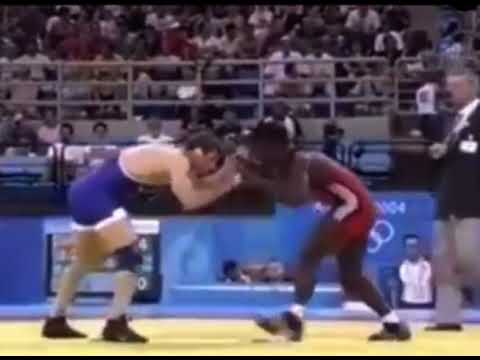 Yandro Quintana (CUB) vs Moustafa Jokar (IRI) wrestling 60 kg 2004 Olympic Games