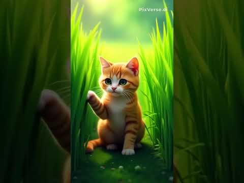 Cat in the Green Rice Field 🌾🐱"