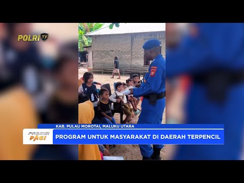 POLAIRUD PULAU MOROTAI POLDA MALUKU UTARA GELAR PERPUSTAKAAN &amp; KLINIK TERAPUNG