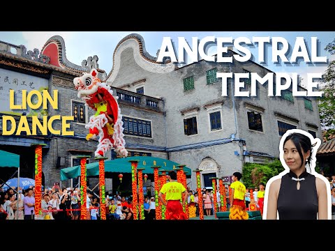 Lion Dance Show in the Ancestral Temple