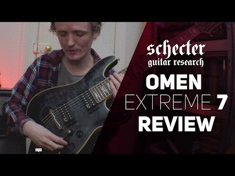 2020 Schecter Omen Extreme-7 See-Thru Black image 16