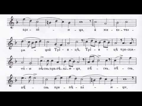 Херувимска песма (мала) - певање текста - Лекција 7