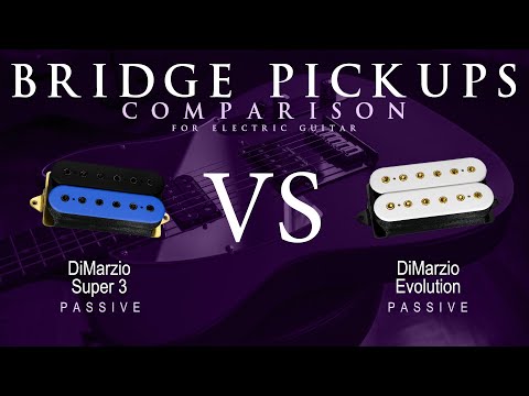 DiMarzio SUPER 3 vs EVOLUTION - Passive Bridge Guitar Pickup Comparison Tone Demo