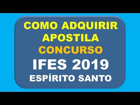 Baixar Apostila Concurso IFES - ES 2019