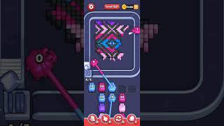 Pixel Flow — very hard level 1221 (carpet, symmetrical pattern, violet, pink, blue, black)